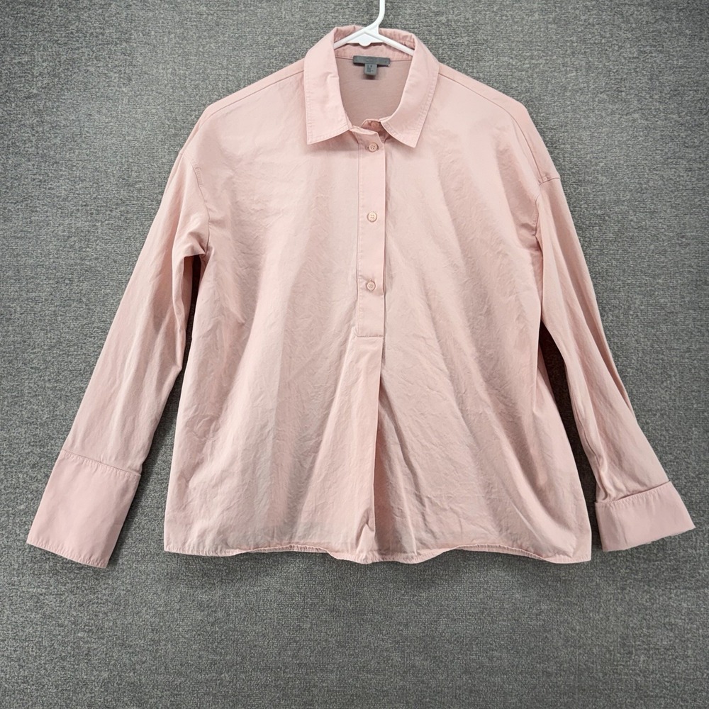 COS Blouse Top Women Size XS Pink Casual Long Sleeve Cotton